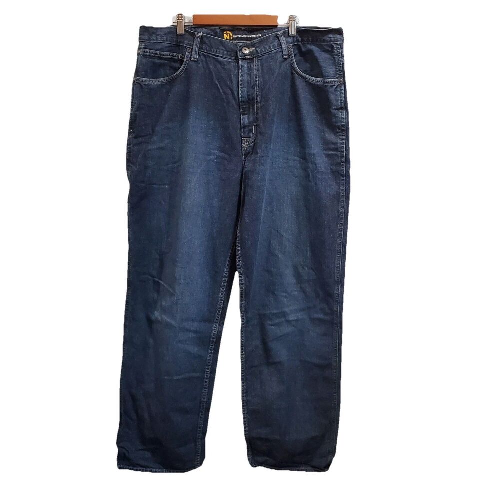 Vintage Nautica Jeans Men's Size 38x32 Light Wash Baggy Y2K dark wash